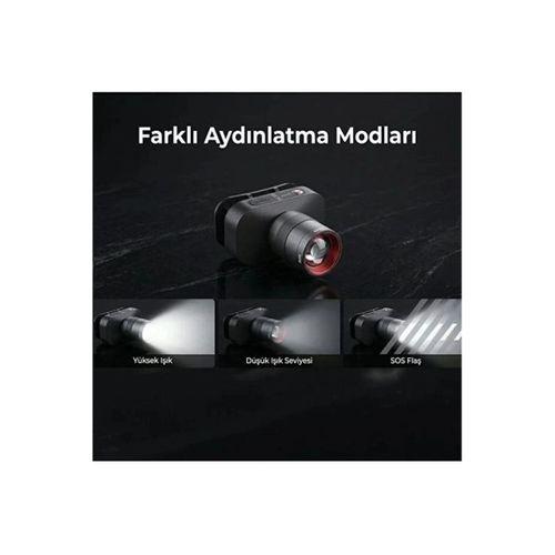 Bxt1fl 10w Şarj Edilebilir Kafa Feneri 750 Lümen 2500mah 4 Işık Modlu Zoom Özellikli Led Kafa