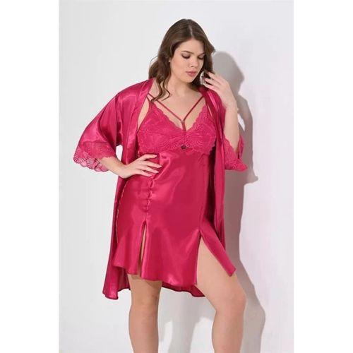 2'li Vişne Sabahlık Takımı Bigsize 6212