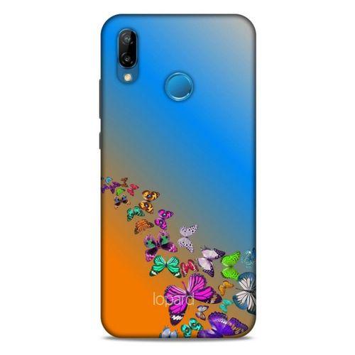 Huawei P20 Lite Kılıf Kelebek Etkisi (50) Shockproof Kılıf Bordo Pembe