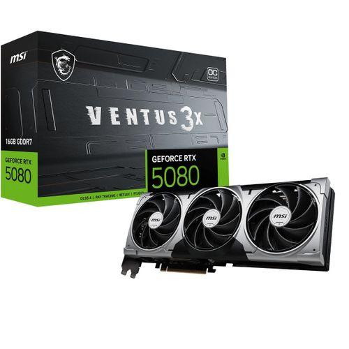 MSI VGA GEFORCE RTX 5080 16G VENTUS 3X OC RTX5080 16GB GDRR7 256 B DX12 PCIE 5.0 X16 (3XDP 1XHDMI)