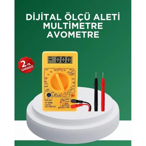 Dijital Multimetre Ölçü Aleti Ac Dc Ölçüm Ve Lcd Ekranlı