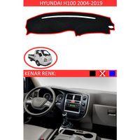 Hyundai H100 2004-2019 İçin Uygun Torpido Koruma Halısı Siyah Kenar Renk Kırmızı