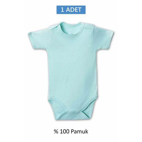Yeşil Yarım Kol Body Zıbın 2-7 YAŞ Çocuklar İçin (1 ADET) Alttan Çıtçıtlı Özel Gereksinimli
