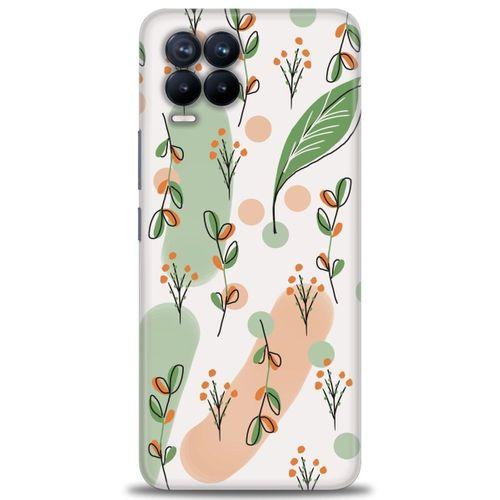 Realme 8 Pro Kılıf HD Baskılı Kılıf - Flower Pattern + Tam Ekran Koruyucu