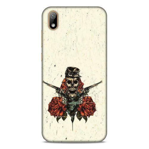 Lopard Huawei Y5 2019 Uyumlu Kılıf Tattoo's (1) Kılıfı Gül İskelet