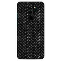 Xiaomi Redmi Note 8 Pro Kılıf Dragons (2) Kabı Ejderha Deri Siyah