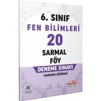 6. Sınıf Fen Bilimleri 20 Sarmal Föy Deneme Sınavı Editör Yayınları