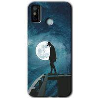 Tecno Spark 6 Go Kılıf HD Desen Baskılı Arka Kapak - Dolunay Yalnızlık