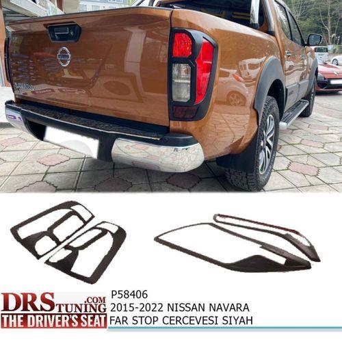 Nissan Navara 2016 Sonrası Far ve Stop Kaplama Siyah