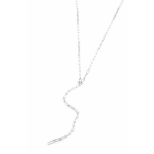 İncili Y Kolye - Gümüş