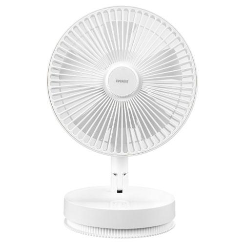 EVEREST EFN-600, BEYAZ, 4 Kademeli Hız, Masaüstü Kullanım, Taşınabilir, Dahili 2000mAh Bataryalı, USB Şarj Girişli, Kumandalı, Vantilatör