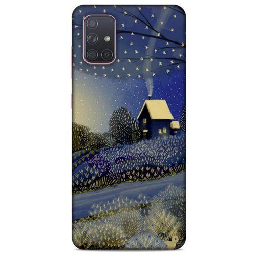 Samsung Galaxy A71 Kılıf Snowix (42) Rugged Armor Kılıf Gold Lacivert