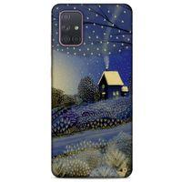 Samsung Galaxy A71 Kılıf Snowix (42) Rugged Armor Kılıf Gold Lacivert