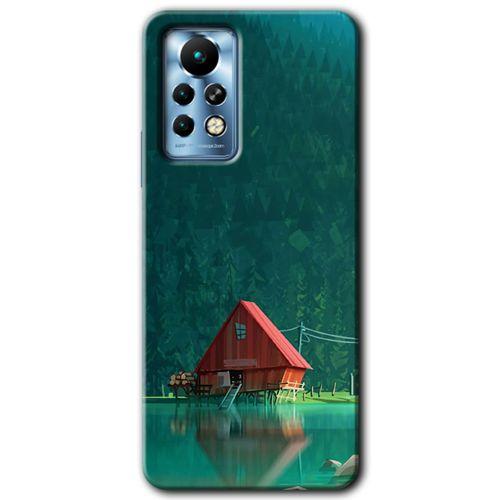 İnfinix Note 11 Pro Kılıf HD Desen Baskılı Arka Kapak - House In Woods