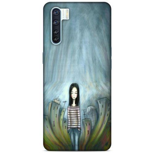 Oppo A91 Kılıf Depresyon (22) Tam Koruma Kılıfı Fuşya Bordo