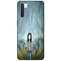 Oppo A91 Kılıf Depresyon (22) Tam Koruma Kılıfı Fuşya Bordo