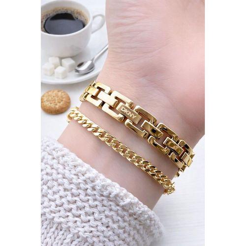 DKNY 2 Yıl Garantili 50 Atm Suya Dayanıklı Kararma Renk Atma Yapmaz Kadın Kol Saati+Bileklik DL139.35