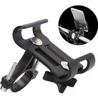 Zhltools Alüminyum Bisiklet Motosiklet Cep Telefonu Tutucu Dayanıklı Paslanmaz 360 Derece Siyah