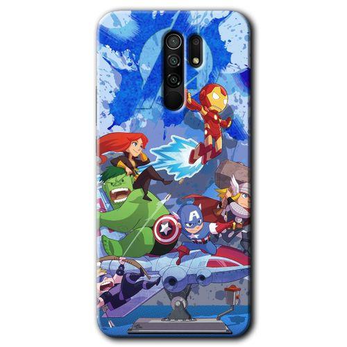 Potkal Hediye Fabrikası Xiaomi Redmi 9 Kılıf HD Desen Baskılı Arka Kapak - Avengers Cartoon