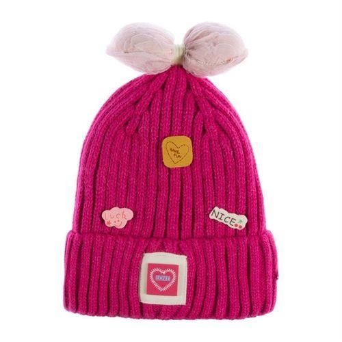 Kitti Çocuk Kız Kulaklı Bere (4-8 Yaş) K24130-02 Fuşya