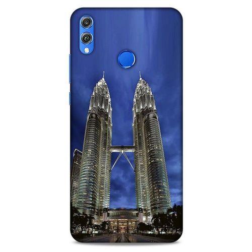 Huawei Honor 8x Kılıf Dünya Mimarisi (20) Koruyucu Kılıf Petronas Kuleleri Malezya