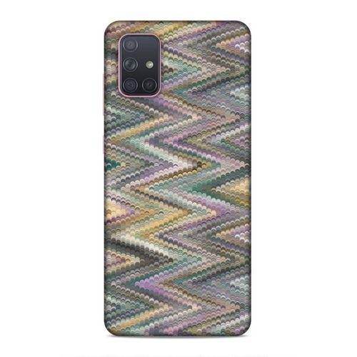 Samsung Galaxy A71 Uyumlu Kılıf Romans (47) Crystal Flex Kılıf Zig Zag