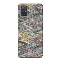 Samsung Galaxy A71 Uyumlu Kılıf Romans (47) Crystal Flex Kılıf Zig Zag
