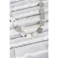 Kare Plaka Model Gümüş Renk Kadın Kolye