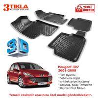Peugeot 307 2001-2008 Premium 3D Havuzlu Paspas Seti