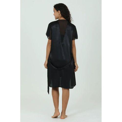 Saten 2 Li Set SİYAH