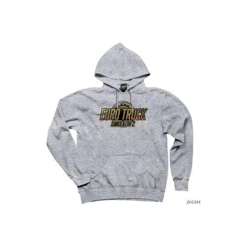 Euro Truck Simulator 2 Gri Kapşonlu Sweatshirt Hoodie
