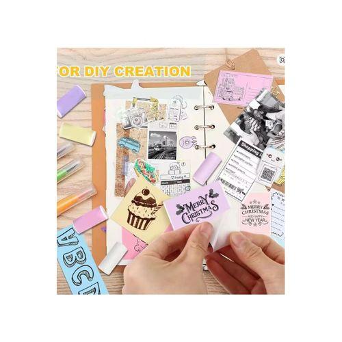 Mini Taşınabilir Yazıcı 13 Rulo Kağıtlı Mürekkepsiz Etiket Yazıcısı Mini Termal Yazıcı