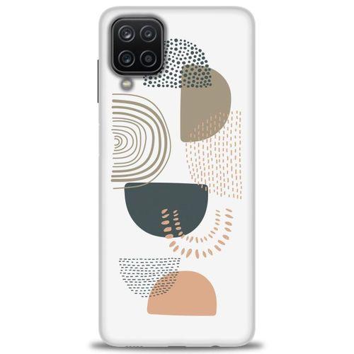 Samsung Galaxy M12 Kılıf HD Baskılı Kılıf - Turuncu Yarım Daire + Tam Ekran Koruyucu