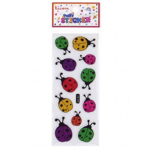 Ticon Uğur Böceği Renkli Sticker - 3 adet