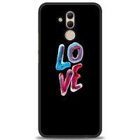 Huawei Mate 20 Lite Kılıf HD Baskılı Kılıf - Renkli Love + Tam Ekran Koruyucu