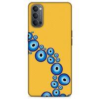 Nazarium (14) Desenli Silikon Kapak Oppo Reno 4 Kılıf