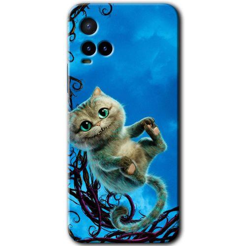 Vivo Y33s Kılıf HD Desen Baskılı Arka Kapak+Temperli Cam - Çılgın Kedi