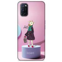 Oppo A72 Kılıf FunnyMaX (8) Baskılı Kılıf Pembe Mavi