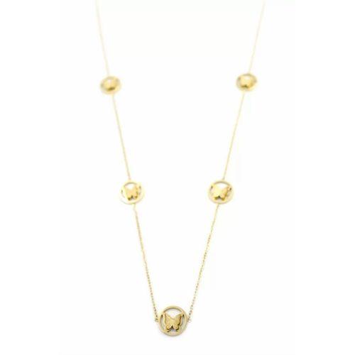 Kelebek Kolye - 90 cm - Altın