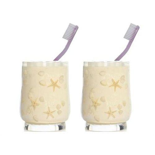 2 Adet Diş Fırçalık Deniz Yıldızı El Yapımı 400 Gr 7X7X10Cm Banyo Seti