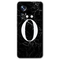 Xiaomi Mi 12 Pro Kılıf HD Desen Baskılı Arka Kapak - Siyah Mermer Desenli Ö Harfi + Kırılmaz Cam