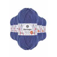 5 Adet Baby One Tüylenmeyen El Örgü İpi Yünü Açık Lacivert K604