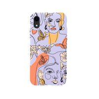 iPhone XR Line Style Premium Lila Lansman Silikonlu Kılıf