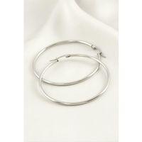 Halka Lüks Çelik Küpe 5 cm