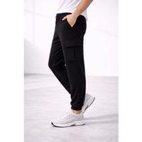 Erkek Jogger Eşofman Altı Regular Fit , Kargo Cepli, Lastikli Paça, Günlük Spor Pantolon - Siyah