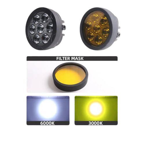 Offroad sis lambası sarı-beyaz çift kapaklı set 12-60v / LASS371