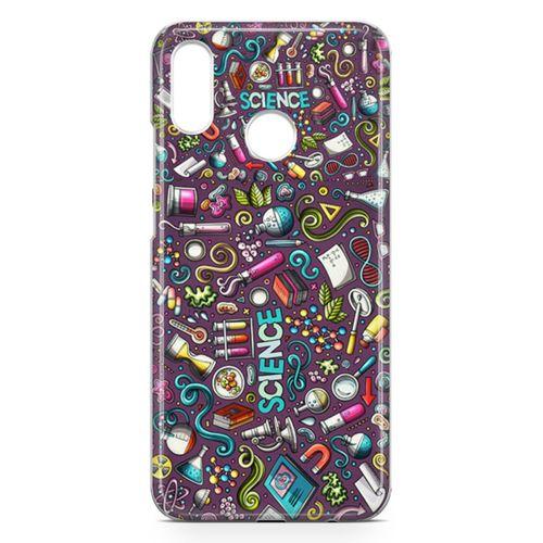 Huawei P20 Lite Kılıf Bilim İçin Doodle Arka Kapak Koruma Desenli Full Koruyucu
