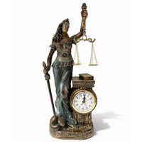 15x10 Cm Polyester Saatli Adalet Figürü