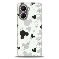 Realme 10 4G Kılıf HD Baskılı Kılıf - Siyah Mickey + Tam Ekran Koruyucu