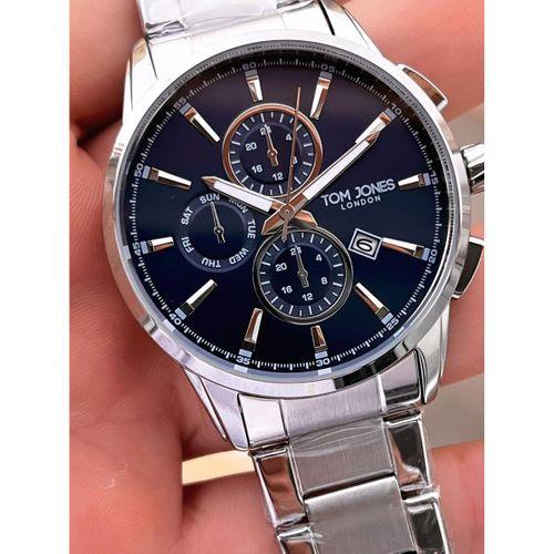 Tom Jones Bileklik Hediyeli Çelik Kordon 3 Atm Suya Dayanıklı 2 Yıl Garantili Erkek Kol Saati 2462.3